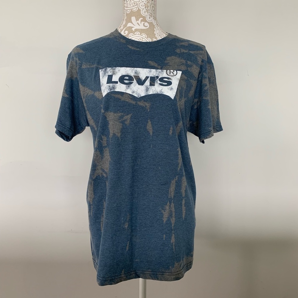 Levi’s Batwing Acid Washed Bleach Tie Dye Graphic Shirt
